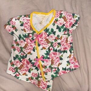 Matilda Jane Top with Pink and Yellow Accents